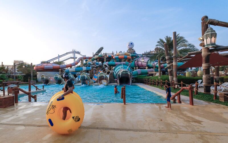 Abu Dhabi, United Arab Emirates, August 4, 2020.   Yas Waterworld Abu Dhabi opens with 30% capacity as Covid-19 restrictions slowly come to an ease.
Victor Besa /The National
Section: NA
Reporter: