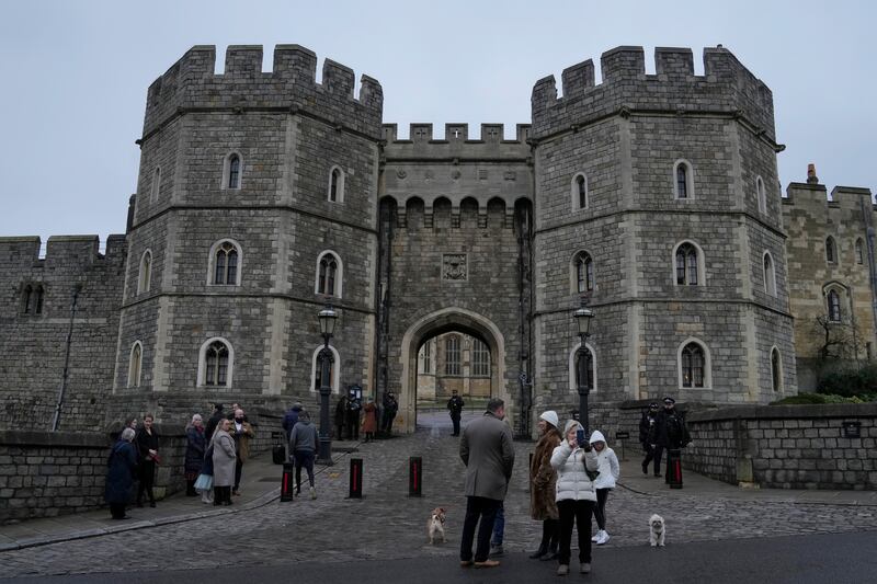 The Queen is spending Christmas at Windsor Castle to the west of London. AP