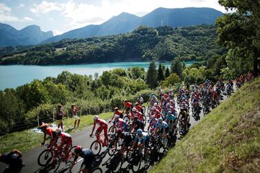 Cycling - Tour de France - Stage 4 - Sisteron to Orcieres-Merlette - France - September 1, 2020. The peloton in action. REUTERS/Benoit Tessier