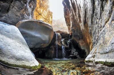New campsites, trails and cafes will be rolled out at Wadi Bani Awf, one of the most popular destinations in Oman for outdoor adventure. Photo: Emirates Canyoneering Club