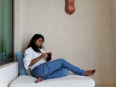 UAE resident Meghna Lobo, 25, says knitting has been deeply meditative. Meghna Lobo