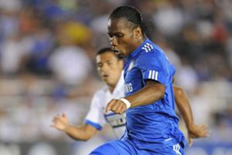 Didier Drogba made his first appearance in pre-season - following an injury-hit season in 2008-09 - with a bang at Pasadena yesterday.