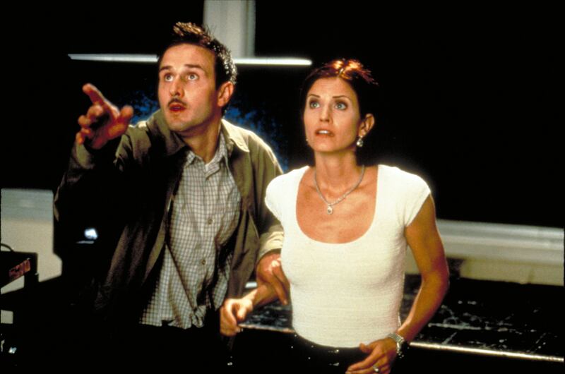 David Arquette and Courteney Cox in 'Scream 2'.