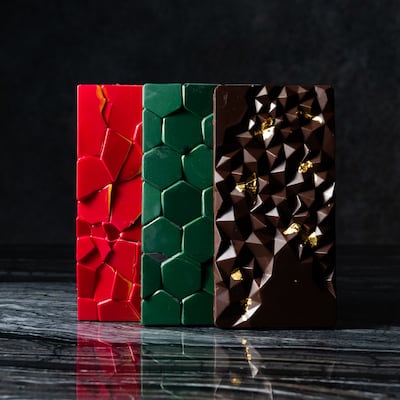 Handcrafted chocolate bars from Brix Dessert Bar.