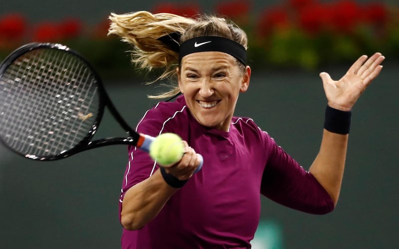 Belarusian Victoria Azarenka during her second-round match against Serena Williams of the United States at Indian Wells. EPA