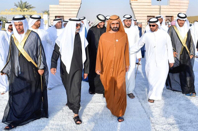 Sheikh Humaid bin Rashid Al Nuaimi, Supreme Council Member and Ruler of Ajman was also in attendance to celebrate the wedding of several young members of the Al Ketbi tribe.