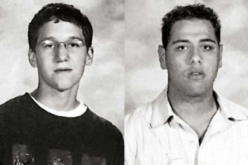 Xristos Katsiroubas, left, and Ali Medlej, right, pictured in their high school yearbook.