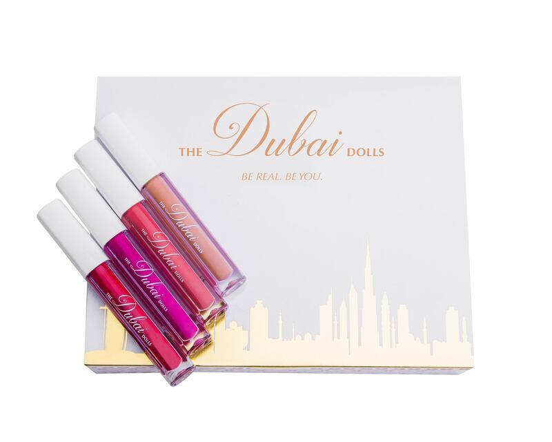 Get a cruelty-free beauty fix with this home-grown brand. Set of four lipglosses, Dh295, The Dubai Dolls