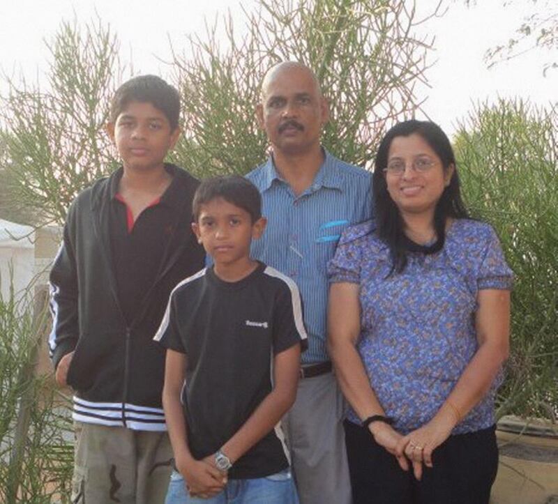 Abhimanyu Sadasivan with his younger brother Ekalavyan, mother Ambika and father Sadasivan Ambalamedu. The 16-year-old killed himself in 2014 over exams pressure. Courtesy Sadasivan family