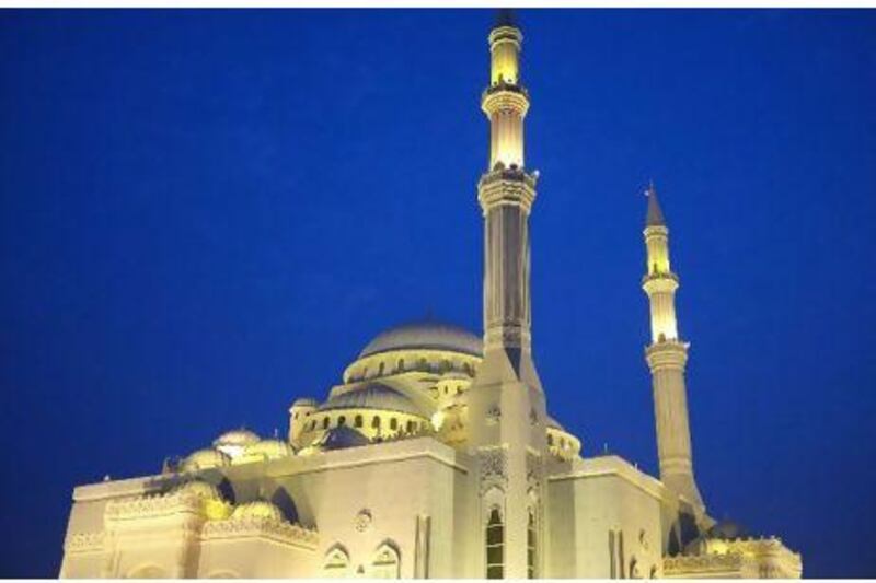 A place for contemplation: Al Noor Mosque on Buhairah Corniche in Sharjah was built next to a lagoon.