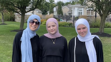 Sumaya Hamadmad and her daughters Salma and Randa. Picture: Sumaya Hamadmad