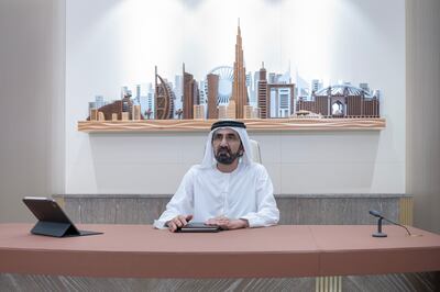 Sheikh Mohammed bin Rashid, Vice President and Ruler of Dubai, hailed the 21 million young entrants for showing passion for prose during the pandemic. Photo: Arab Reading Challenge