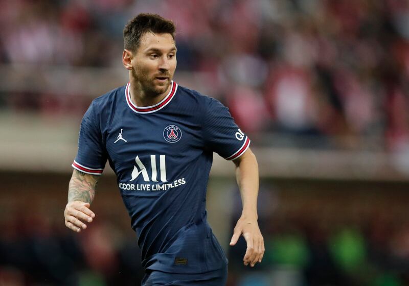 Soccer Football - Ligue 1 - Stade de Reims v Paris St Germain - Stade Auguste-Delaune, Reims, France - August 29, 2021 Paris St Germain's Lionel Messi REUTERS / Benoit Tessier