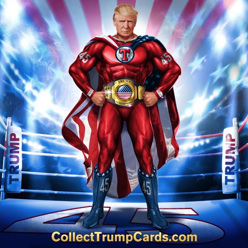 Donald Trump NFT trading card collection. Truth Social