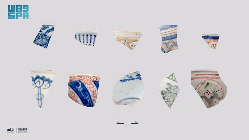 Some of the pieces were made in the Chinese province of Jiangxi and date back to the 16th-19th centuries, while older pottery fragments were from the Abbasid era. 