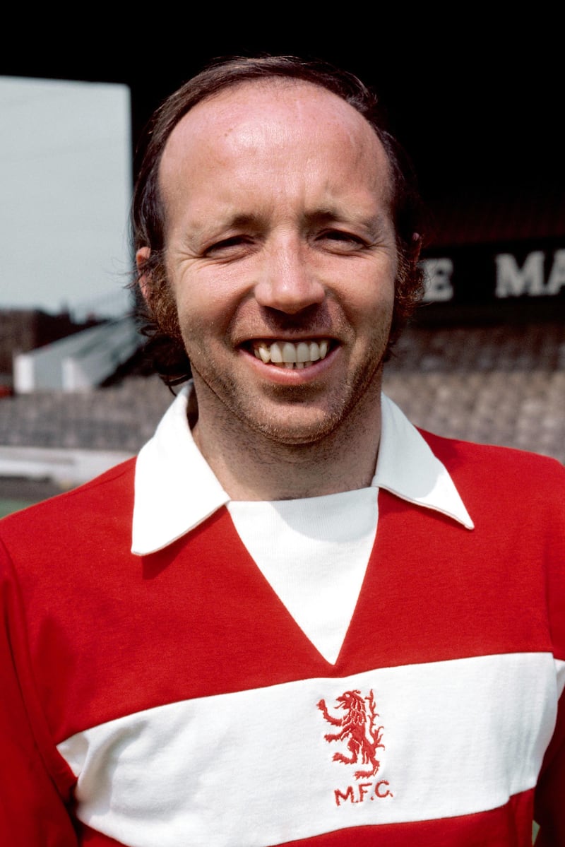 Nobby Stiles at Middlesbrough in 1973. PA