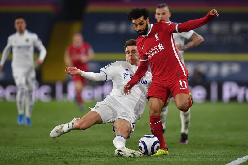SUB: Mohamed Salah - 6. Joined the action in the 71st minute in place of Mane and sent a wave of fear through the home defence. Could have made more of a Meslier mistake. AFP