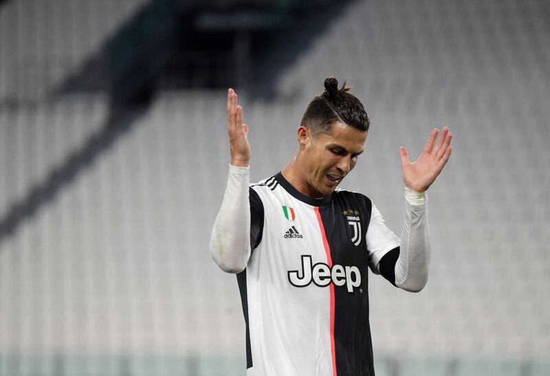 Cristiano Ronaldo during the Italian Cup match. AP