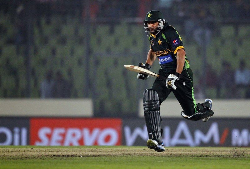 Shahid Afridi led Pakistan over India at the Asia Cup on Sunday March 2, 2014. AM Ahad / AP