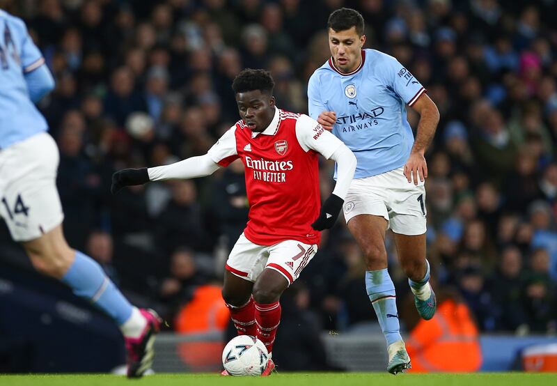 Bukayo Saka - 4. Not a night to remember for Saka. Didn’t get a sniff out of Ake and was a rare anonymous display from the England star. Struggled to get into the game and offered very little in the way of an attacking threat. EPA