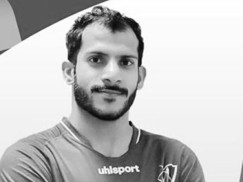 Omani international Mukhaled Al Raqadi who died suddenly, aged 29. Photo: Twitter