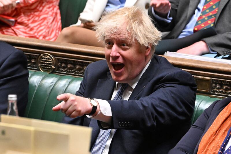 UK Prime Minister Boris Johnson in the House of Commons. AFP