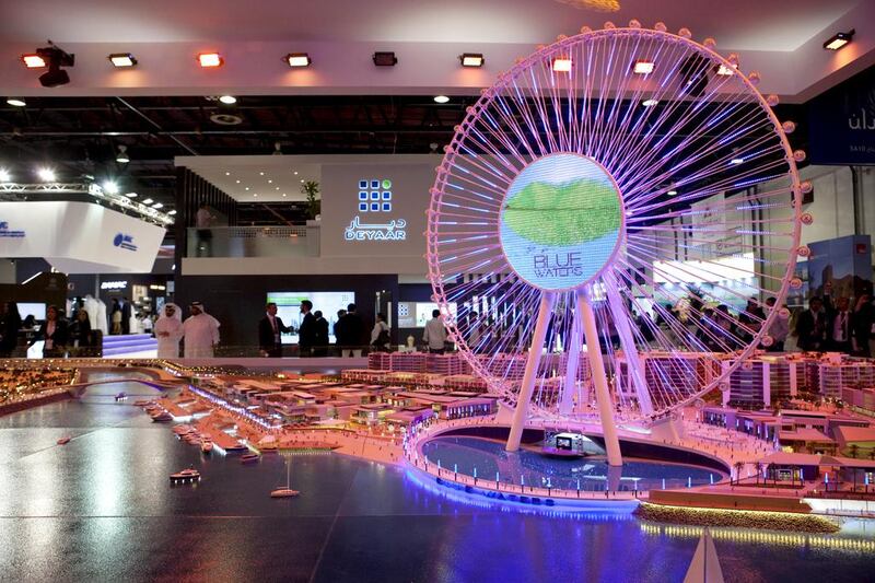 The Bluewaters ferris wheel planned to be built off Jumeirah Beach Residence. Razan Alzayani / The National