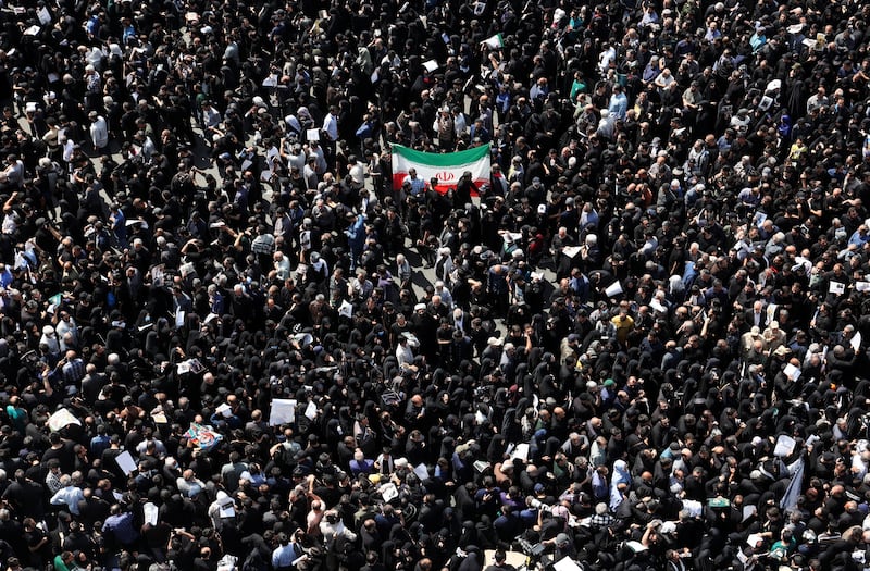 The funeral ceremony in Tehran was one of several across the country, before Mr Raisi's burial in the north-eastern city of Mashhad on Thursday. Reuters