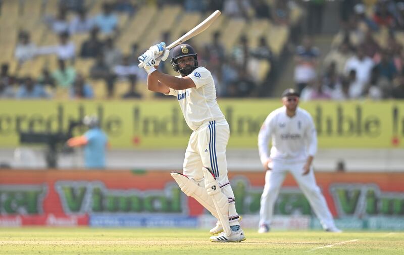 Rohit Sharma top-scored for India in Rajkot on Thursday. Getty Images