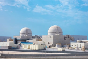 Barakah Nuclear Power Plant in the Gharbiya region of Abu Dhabi. The energy minister cited the start of commercial power generation at the plant earlier this month as "one of the many progressive renewable energy projects launched by the UAE". Courtesy Enec