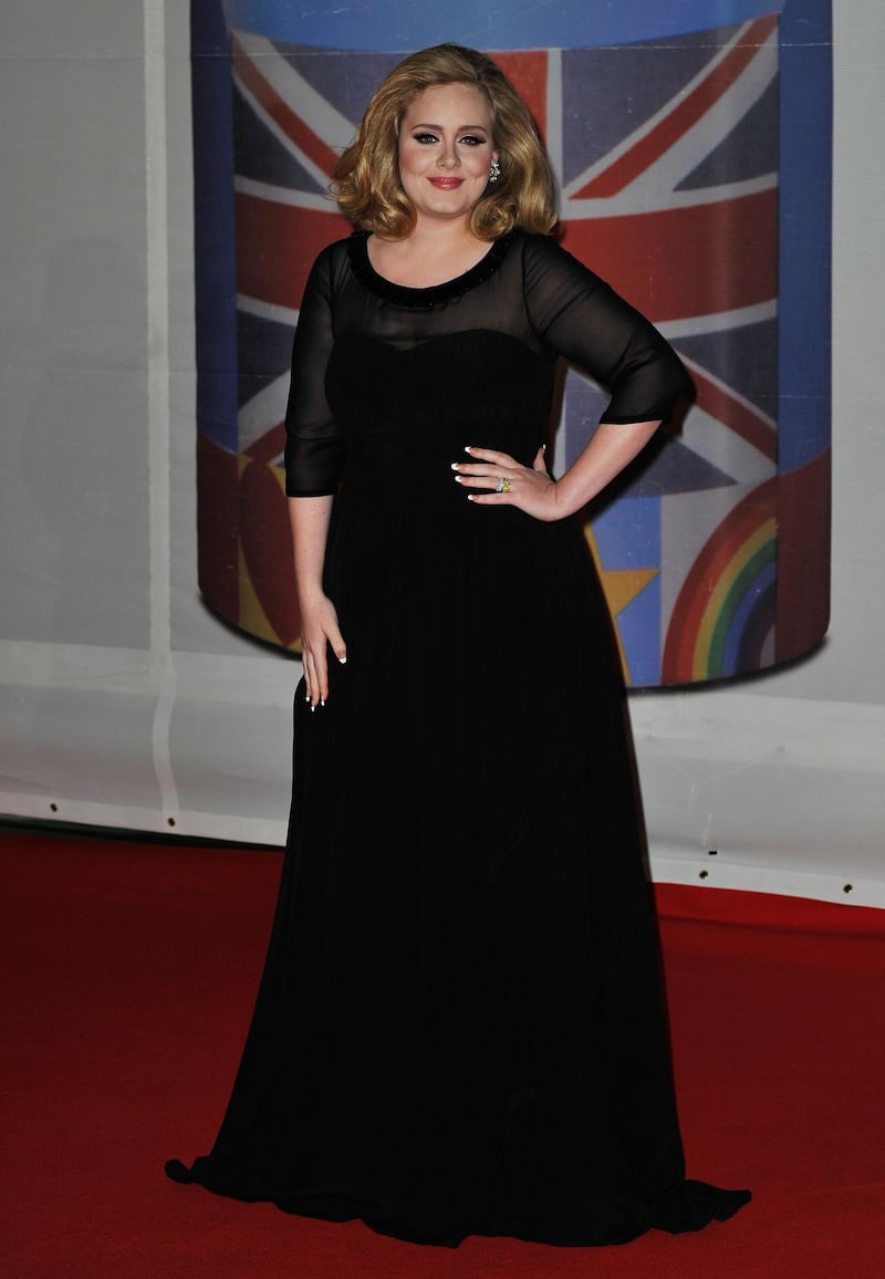 LONDON, ENGLAND - FEBRUARY 21:  Singer Adele attends The BRIT Awards 2012 at the O2 Arena on February 21, 2012 in London, England.  (Photo by Gareth Cattermole/Getty Images)