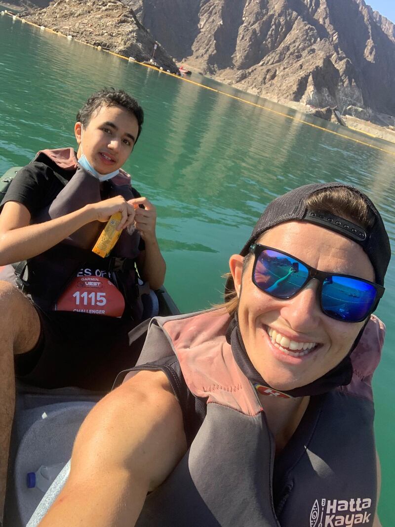 Twelve athletes with special needs from the non-profit group Heroes of Hope complete a gruelling endurance challenge in Hatta on Friday. It is the first time a group of people with special needs in the UAE took part in a demanding adventure sport. Courtesy: Heroes of Hope