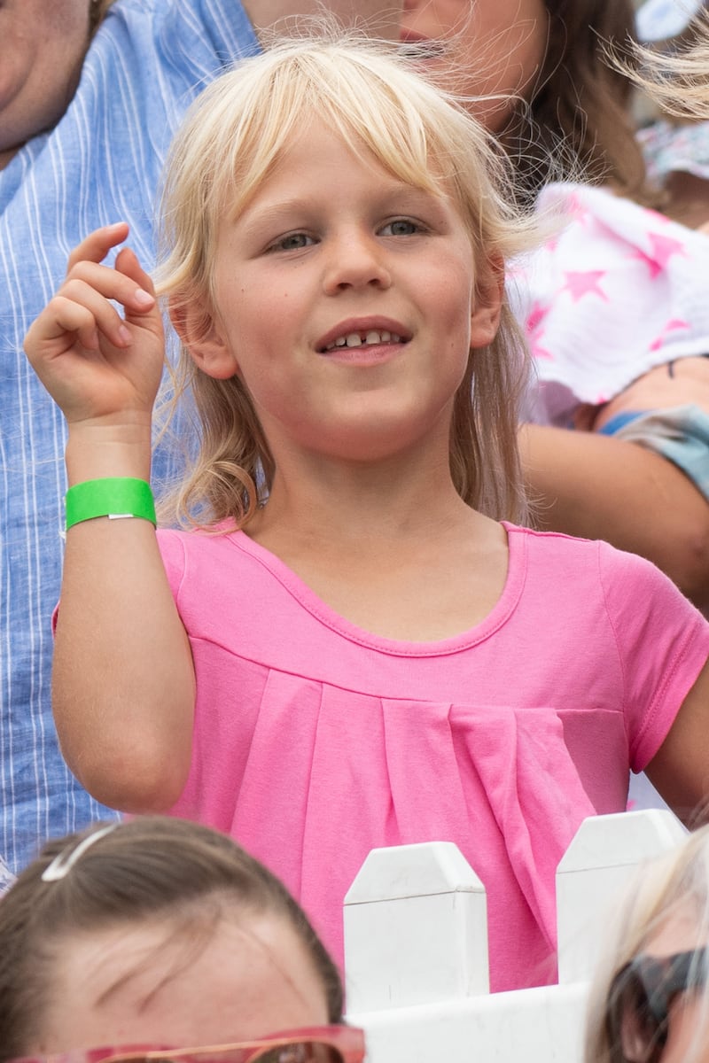 Savannah Phillips,  Mia Tindall and Isla Phillips attend the Festival of British Eventing at Gatcombe Park