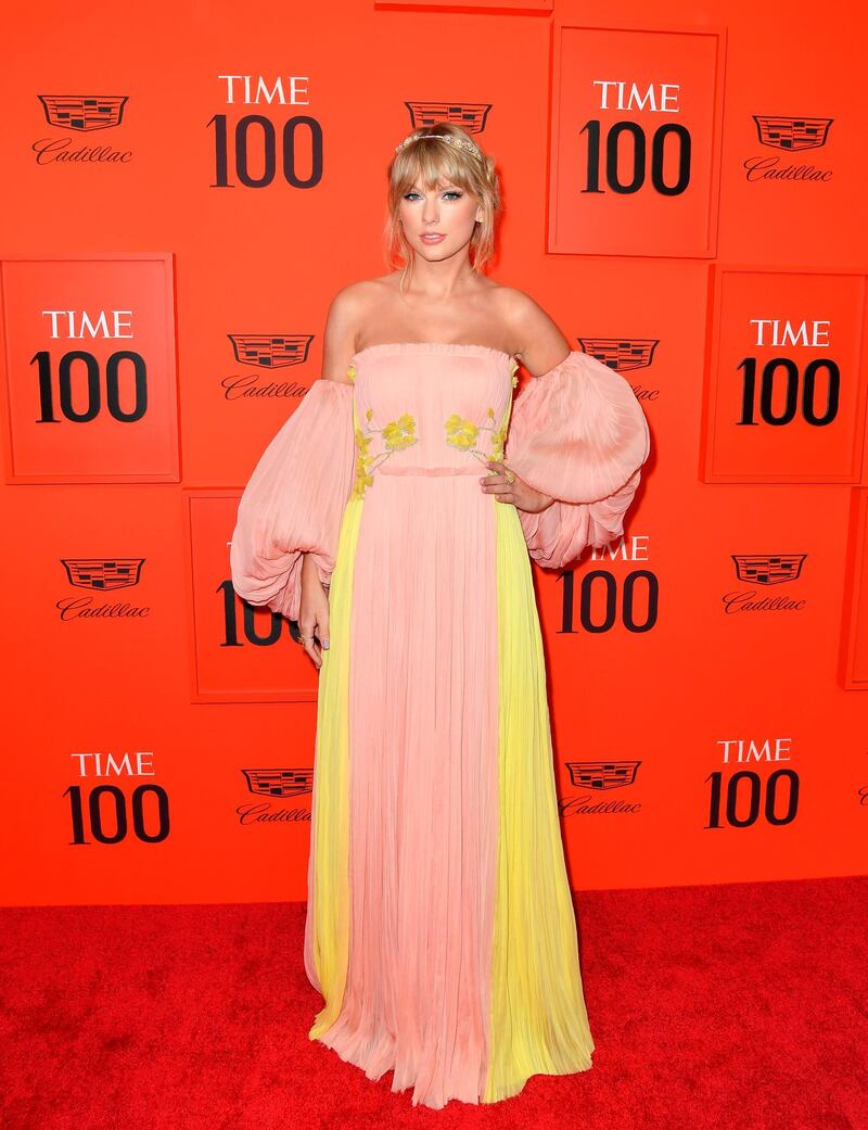 Taylor Swift arrives on the red carpet for the Time 100 Gala at the Lincoln Center in New York on April 23, 2019. AFP