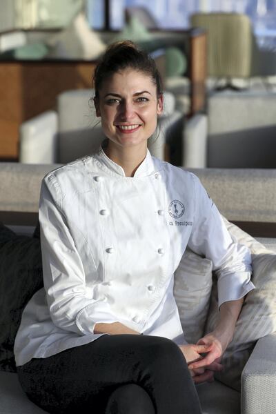 Dubai, United Arab Emirates - Reporter: Panna Munyal. Food. Brand ambassador of Expo’s France pavilion, pastry chef, Jessica Préalpato who will recreate her signature dessert. Tuesday, March 23rd, 2021. Dubai. Chris Whiteoak / The National