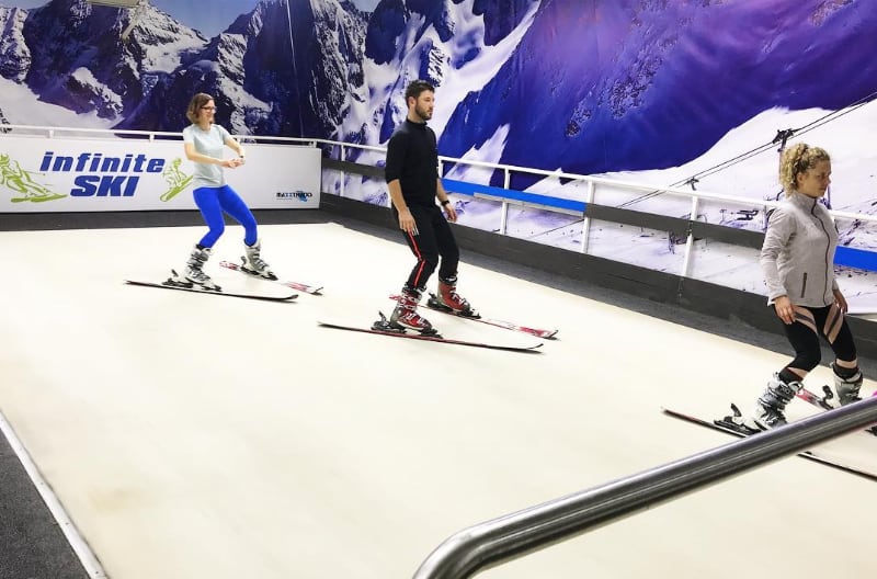 Infinite Ski has a rolling slope that's open to skiiers of all abilities in Al Quoz. Photo: Instagram / Infinite Ski 