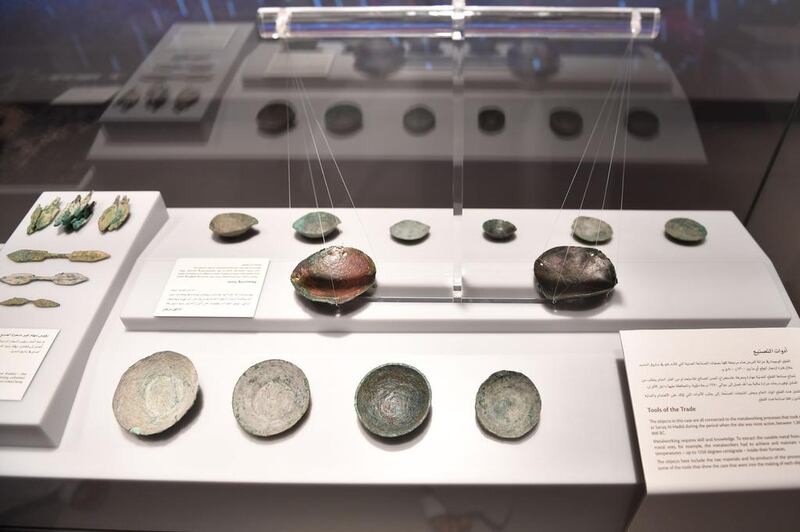 Some of the items on display at the Saruq Al Hadid Museum at Al Shindagha, in Bur Dubai. Wam