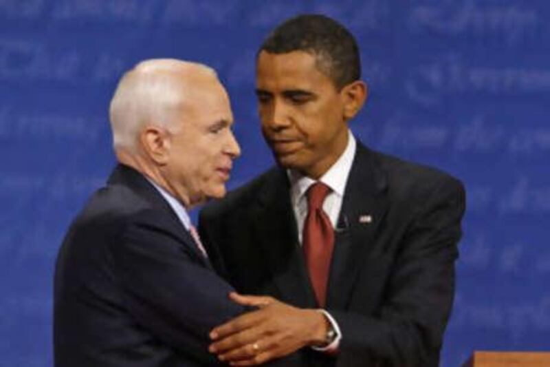 John McCain, left, and Barack Obama are using 'Cold War co-ordinates' to navigate their way through foreign policy.