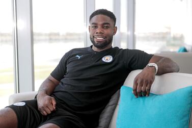 Abu Dhabi, United Arab Emirates, September 5, 2019. Micah Richards who played in the Premiere League and Aston Villa. Victor Besa / The National Section: SP Reporter: Amith Passela