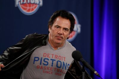 Detroit Pistons team owner Tom Gores arrives for a news conference before an NBA basketball game against the Orlando in Auburn Hills, Michigan. Carlos Osorio / AP Photo