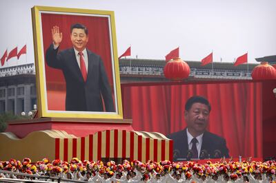A parade to commemorate the 70th anniversary of the founding of Communist China in Beijing in 2019. European powers' renewed interest in Asia will not be lost on the powers that be in Beijing. AP Photo