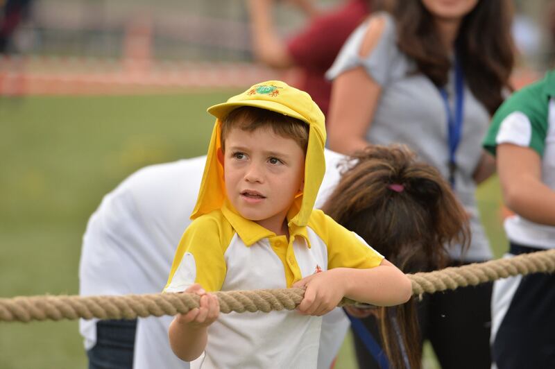 Tug of War JPS Squad. Photo: Mathew Thomas Gems Wellington Academy Silicon Oasis