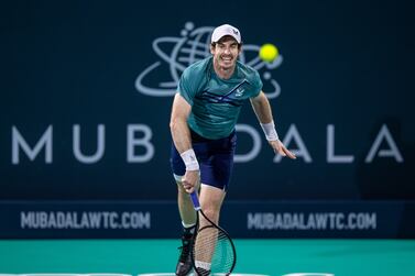 Andy Murray in action at the Mubadala World Tennis Championship. Victor Besa/The National.