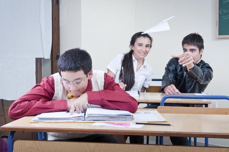 Sixty per cent of teenage boys in the UAE have been victims of bullying in schools.  iStock photo