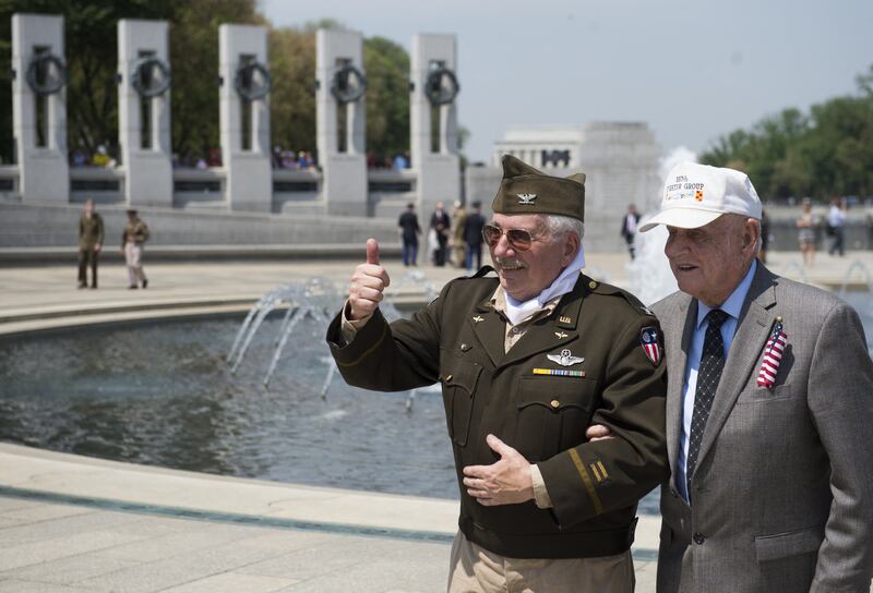 Second World War veterans commemorate the 70th anniversary of Victory in Europe in Washington, DC in 2015. AFP