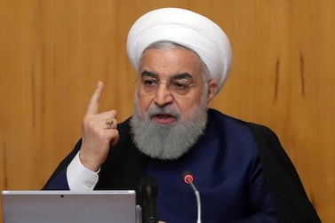 Iran's President Hassan Rouhani speaking during a government meeting in Tehran. EPA