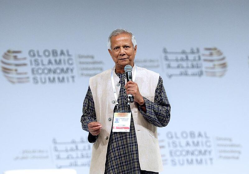 Nobel Peace laureate Muhammad Yunus is regarded as the founder of microfinance. Satish Kumar / The National