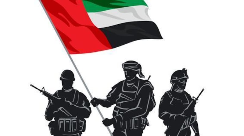 The official logo for the UAE Martyrs Day, observed on November 30, in honour of the soldiers who laid down their lives in service of their country.