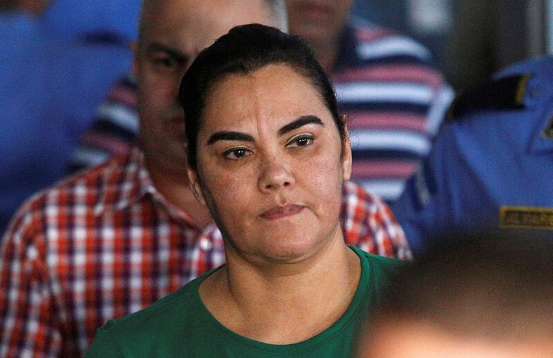 FILE PHOTO: Former first lady Rosa Elena Bonilla de Lobo looks on while heading to court on corruption charges in Tegucigalpa, Honduras February 28, 2018. REUTERS/Jorge Cabrera/File Photo