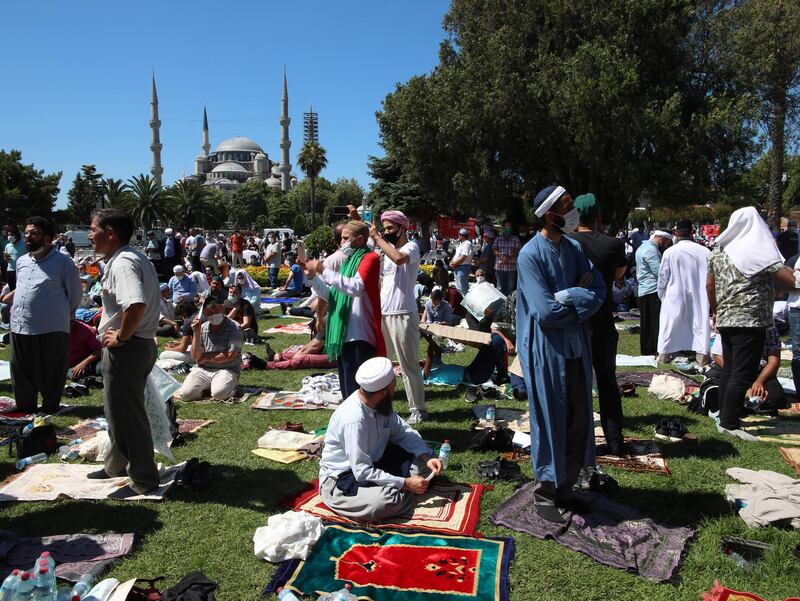 Turkish President Recep Tayyip Erdogan is due attend the inaugural prayers.  EPA